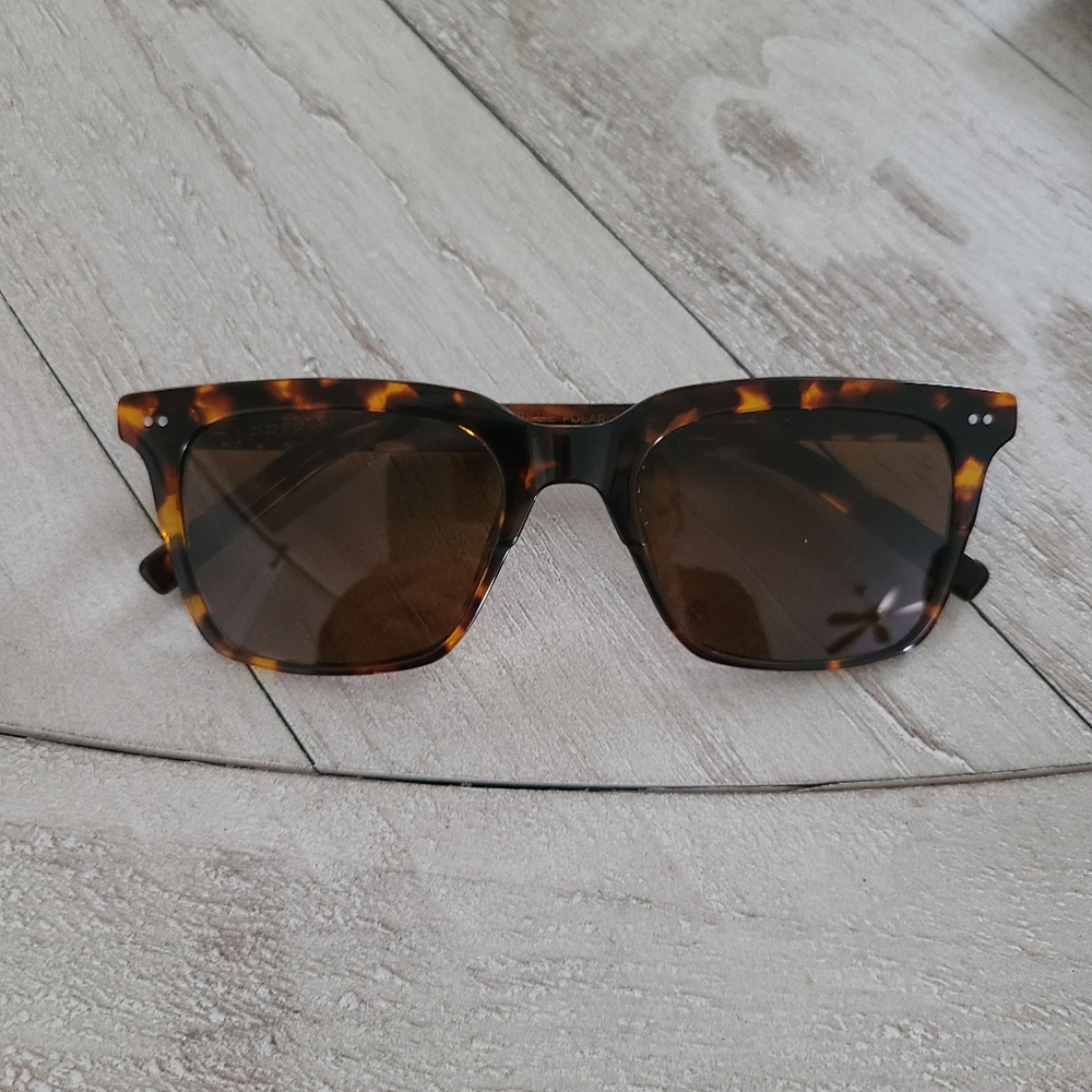 Diff Billie XL Polarized Brown Tortoise Sunglasses